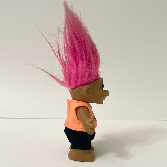 Vintage Russ Troll I Love Biking Pink Hair Doll - Picture 9 of 16